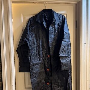Longchamp nylon packable travel raincoat